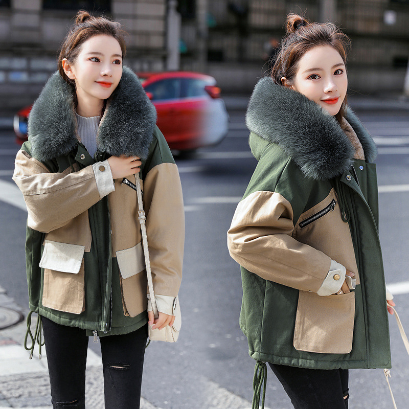 2020 New women's down cotton-padded jacket, Parker Cotton-padded jacket, short Korean style loose winter coat, cotton-padded jacket C8807 Specification image