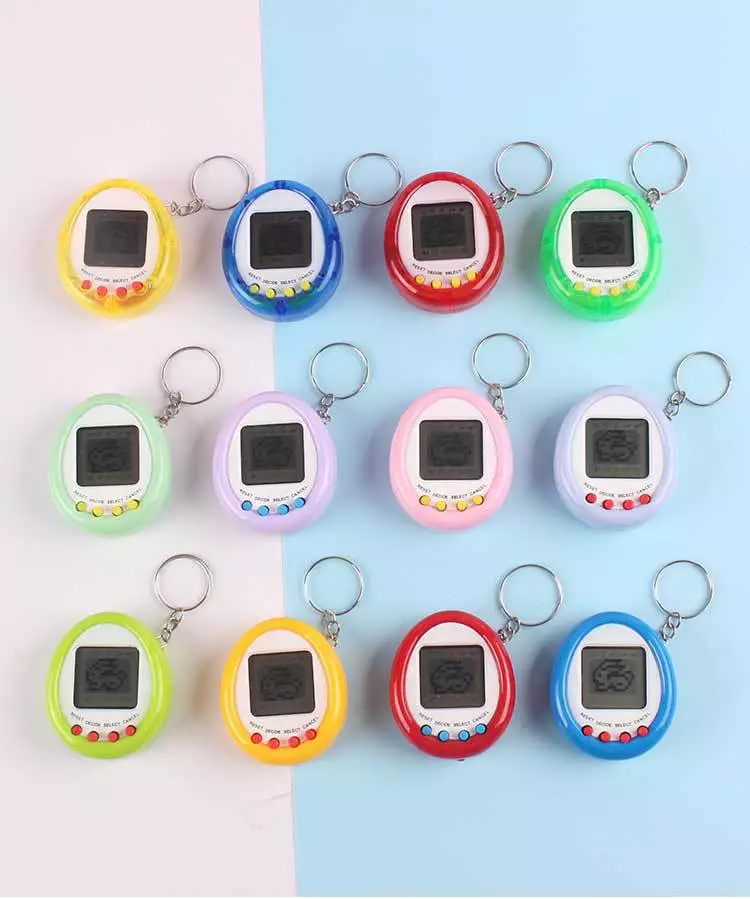 New Macaron mini electronic pet machine, video game console, keychain, pendant, children's educational toy, gift Application Scenario