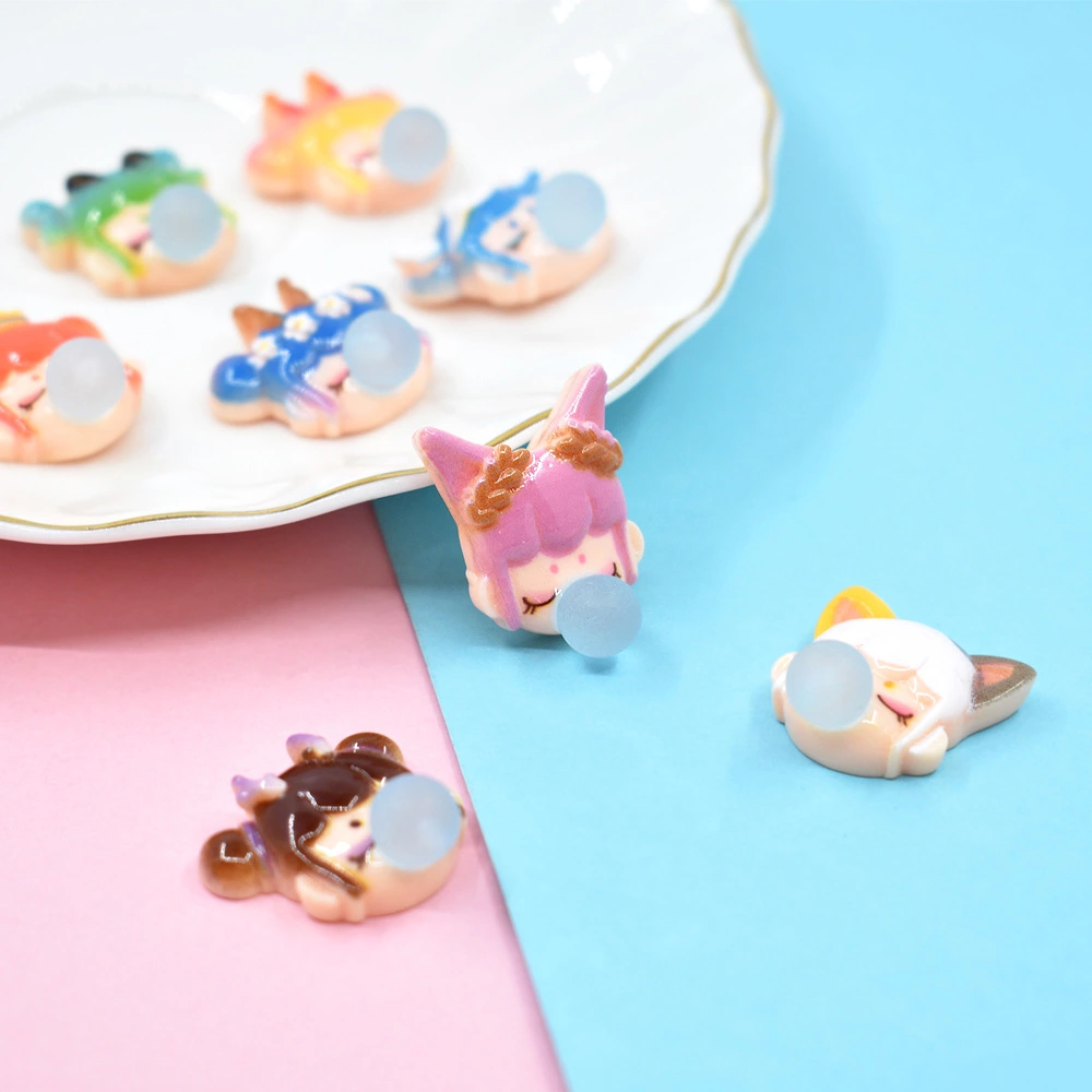 diy children's headwear Bubble girl resin accessories, deep in the forest, nowhere to be found cartoon avatar accessories wholesale hot sales Item Picture