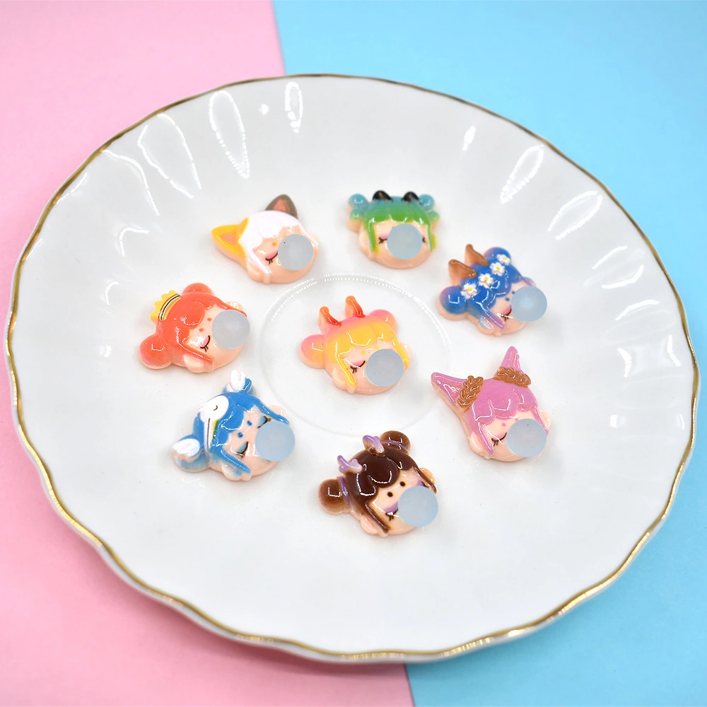 diy children's headwear Bubble girl resin accessories, deep in the forest, nowhere to be found cartoon avatar accessories wholesale hot sales Application Scenario