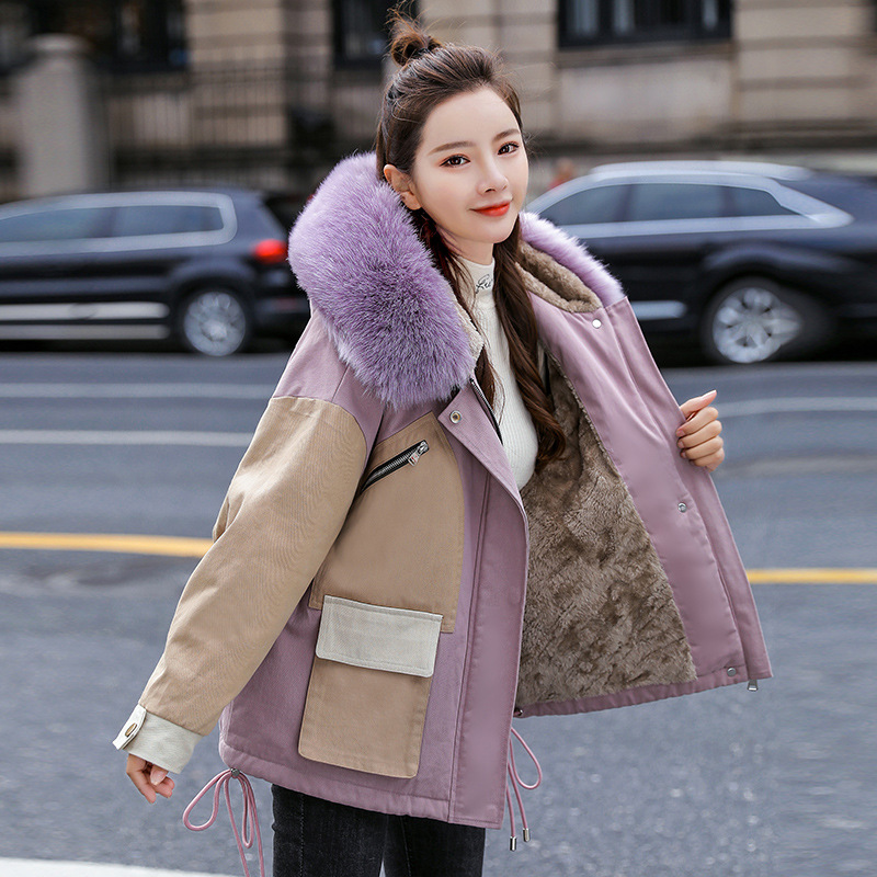 2020 New women's down cotton-padded jacket, Parker Cotton-padded jacket, short Korean style loose winter coat, cotton-padded jacket C8807 details Picture