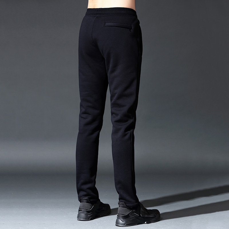 Men's lambskin sport pants factory direct sales men's pants autumn and winter fleece casual pants men's thickened warm pants Specification image