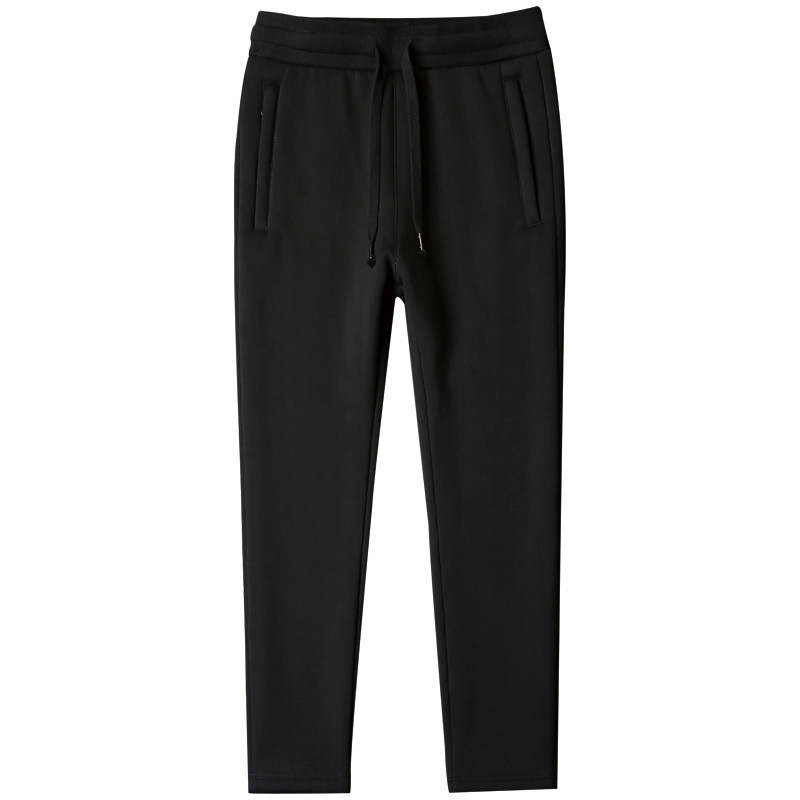 Men's lambskin sport pants factory direct sales men's pants autumn and winter fleece casual pants men's thickened warm pants Item Picture