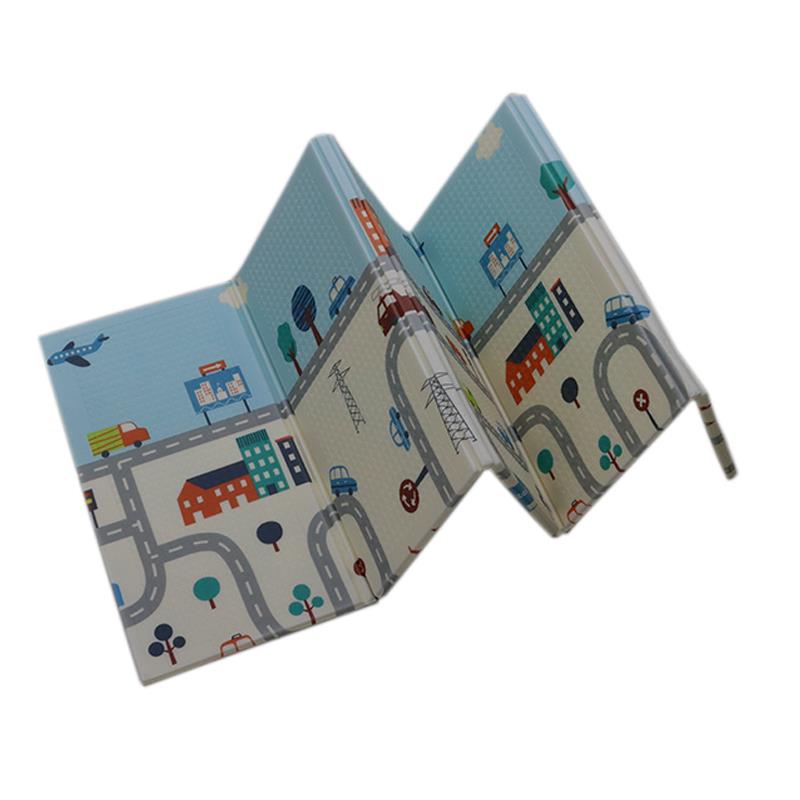 婴儿爬行垫宝宝游戏垫野餐垫折叠垫环保无味双面图案XPE垫