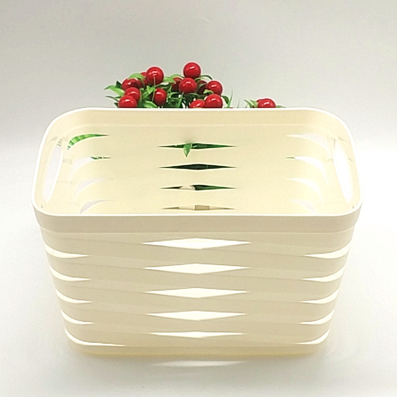 Sunshine Department Store 6221 Creative Plastic Hollowed-out double-ear storage Basket, multi-functional organizing and storage basket