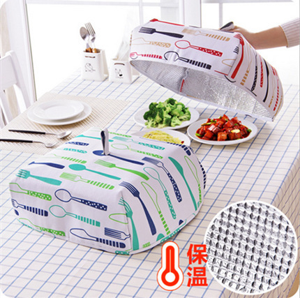 Creative folding cover vegetable cover table cover food insulation cover aluminum foil food cover table dust cover