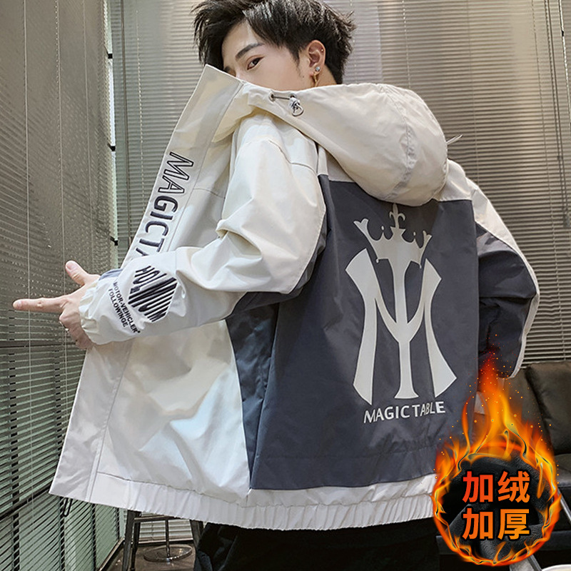Men's coat with fleece for spring, autumn and winter 2020 new Korean style, ins, functional, casual and versatile Item Picture