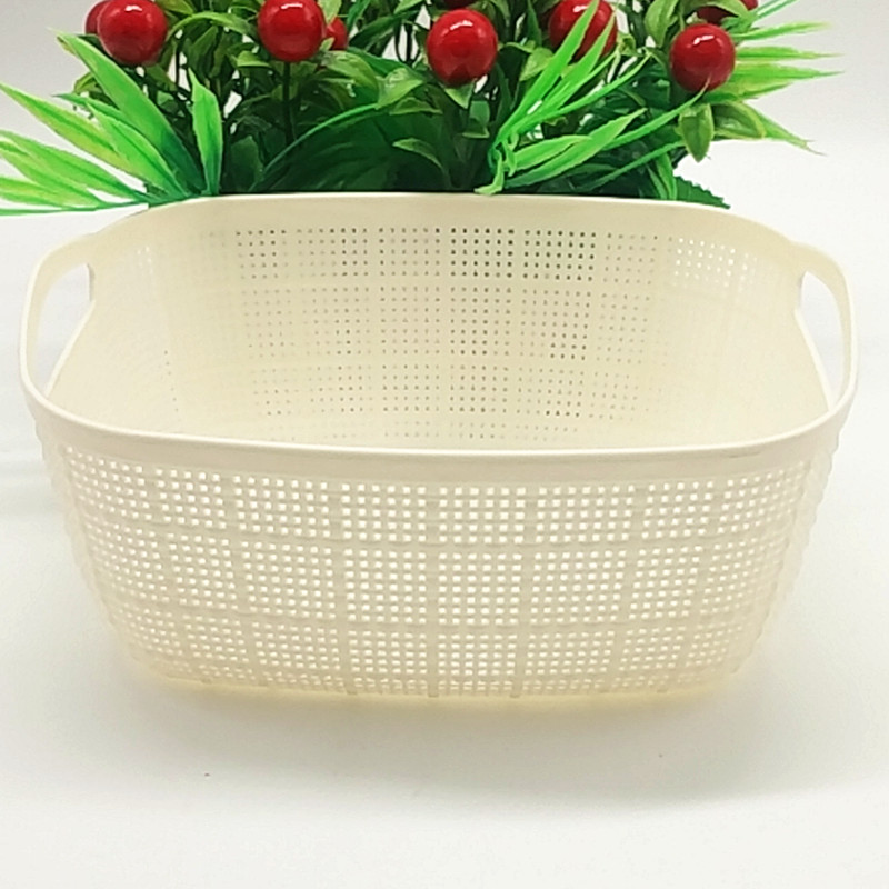 Sunshine Department Store 623 Creative Plastic Hollowed-out double-ear Storage Basket, multi-functional organizing and storage basket