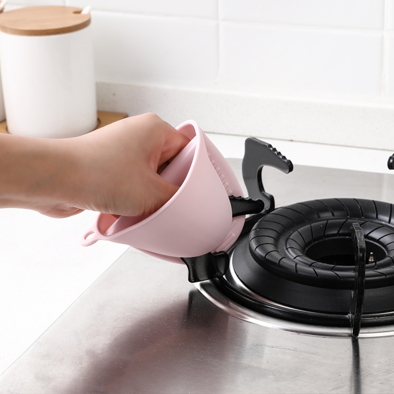 Silicone Heat Resistant Hand Gloves Bowl Clamp Kitchen Heat Remover Bowl Clamp Baking Oven Heat Sleeve details Picture