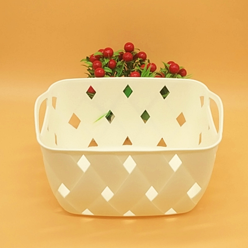 Sunshine Department Store 628 Creative Plastic Hollowed-out double-ear Storage Basket, multi-functional organizing and storage basket