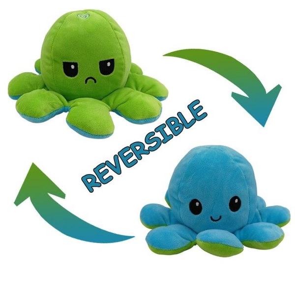 Wholesale of flip dolls, double-sided flip octopus figurines, lively octopus ocean plush toys Item Picture