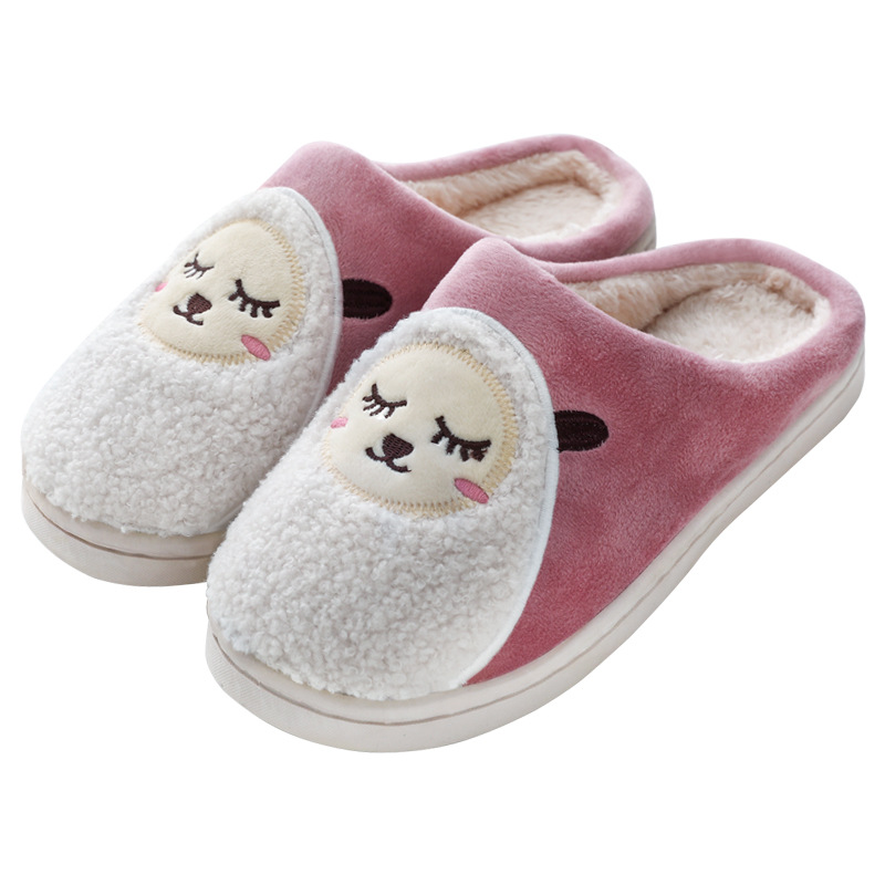 2020 New autumn and winter home slippers, indoor anti-slip and warm plush cotton slippers, cartoon cotton slippers for men and women Item Picture