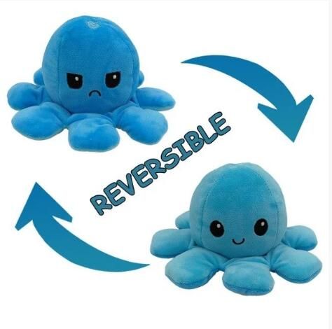 Wholesale of flip dolls, double-sided flip octopus figurines, lively octopus ocean plush toys Specification image