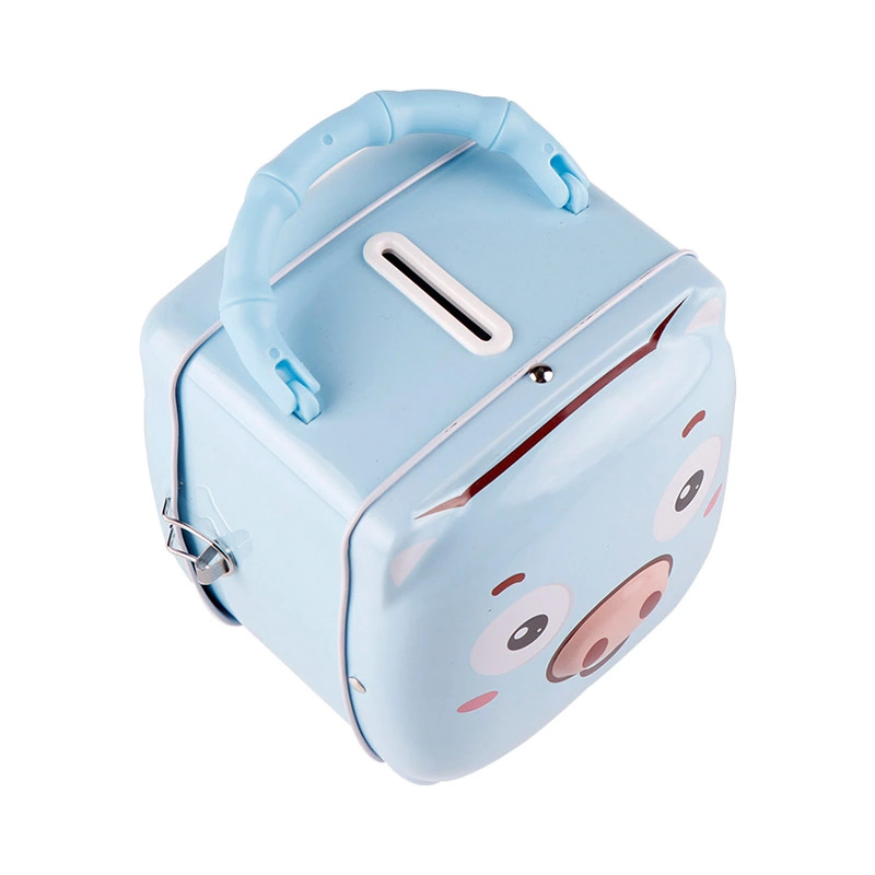 Children's portable piggy bank, cartoon creative gift, money box, birthday present, cute little pig piggy bank details Picture