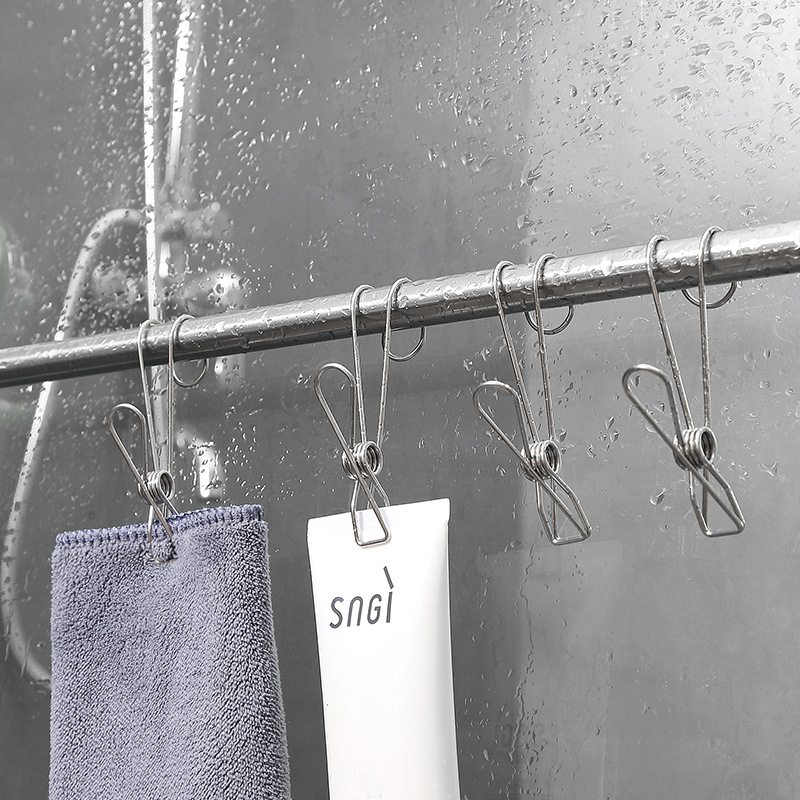 1624 stainless steel clip hook household small items underwear socks drying clip drying clothes quilt windproof clip