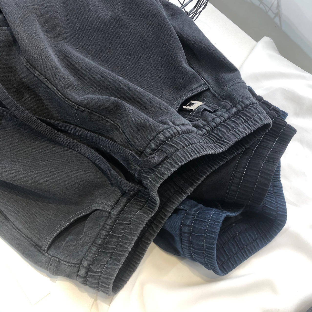 Thickened 600g denim dad pants, women's cotton loose long pants, high-waisted straight-leg pants, blue denim casual pants details Picture