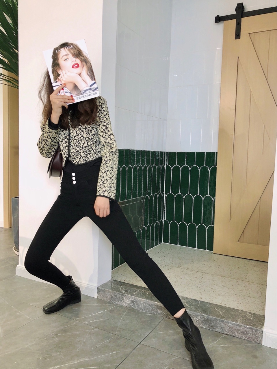 【 Lierkiss's 400g three-button little black pants 】 A slim and high-waisted outerwear for women's winter details Picture