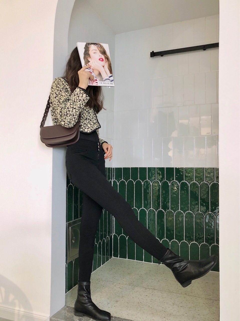 【 Lierkiss's 400g three-button little black pants 】 A slim and high-waisted outerwear for women's winter Application Scenario