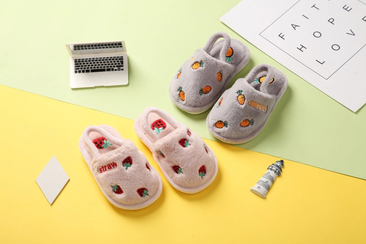 Children's cotton slippers: Warm for boys, anti-slip and anti-shedding for indoor use in winter. Cute cartoon baby slippers for girls Item Picture