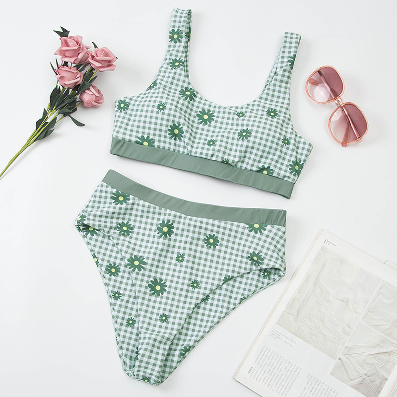 2020 New European and American bikini split swimsuit double fabric sexy bikini wholesale