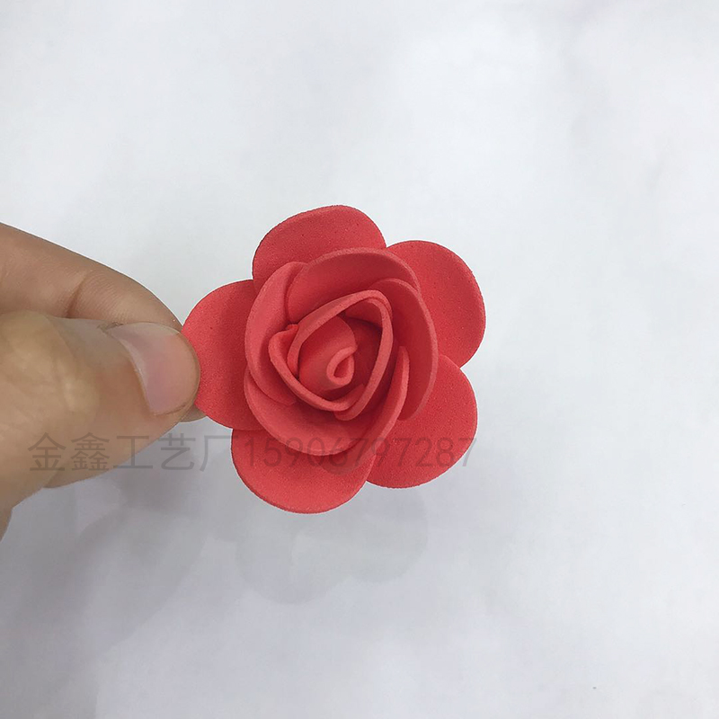 3.5cmPE泡沫玫瑰花熊材料仿真玫瑰喜糖盒配件派对居家装饰DIY材料