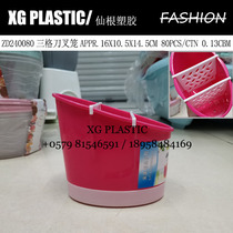Plastic chopsticks container Three chopsticks and fork container Creative multi-functional chopsticks container for household kitchen durable tableware storage