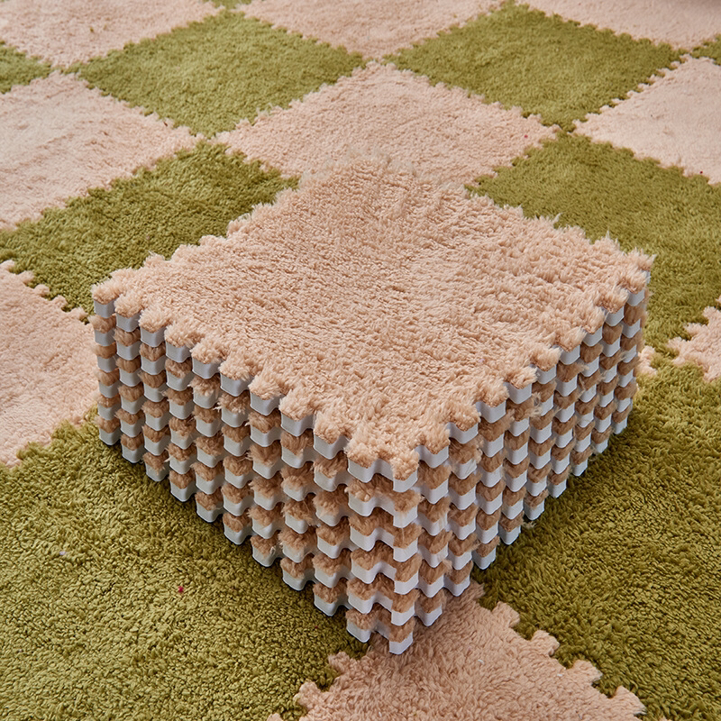 拼接地毯卧室满铺家用方块拼图地垫毛绒面eva环保泡沫垫