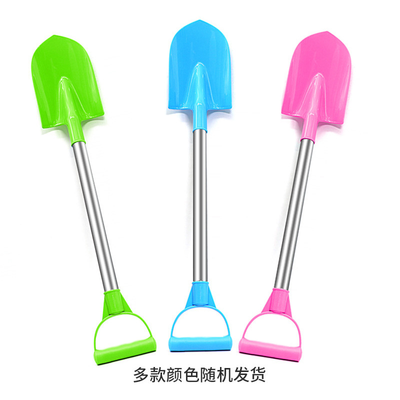 Factory direct sales of beach shovels, children's summer water play toys, shovels for sand play, stainless steel rod plastic beach shovel sets Item Picture