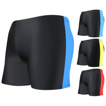 2020 new men plus fat code swimming pants comfortable flat Angle 250 catties can wear stretch milk silk swimming pants