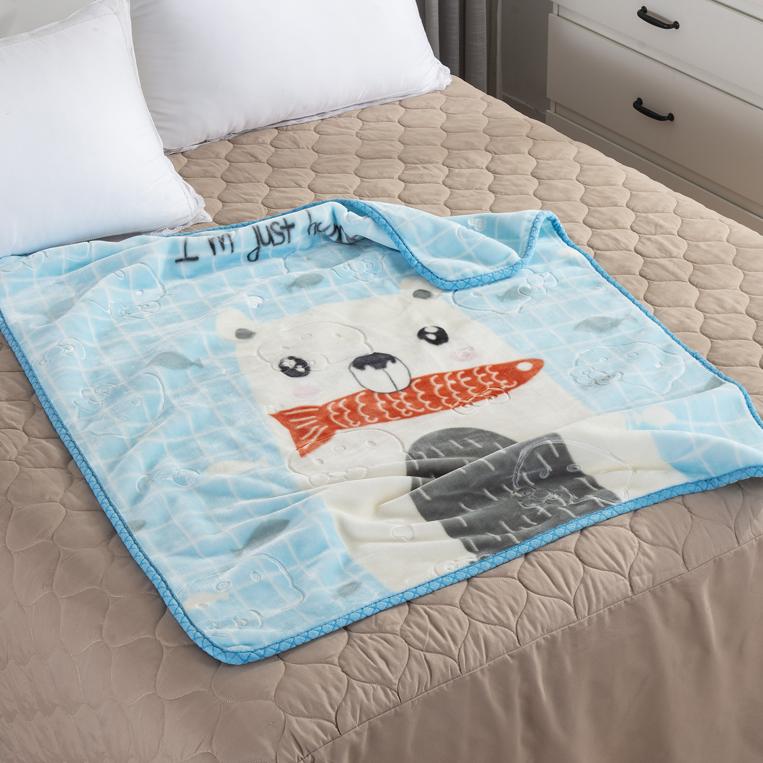 Factory direct sales of double-layer thickened embossed Raschel children's blankets, air-conditioned room cloud blankets, cartoon lazy blankets, baby cover blankets Specification image
