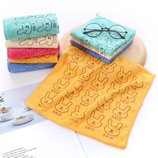 超细纤维干发巾方巾定制清洁巾儿童洗脸小毛巾