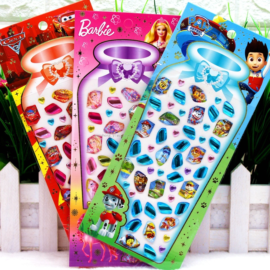 Acrylic diamond stickers with cute smiling faces and encouraging expressions