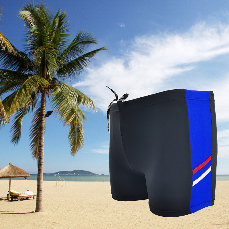 New men's swimming trunks Korean quick dry flat corner discount hot spring swimming adult men's short swimming trunks wholesale a hair