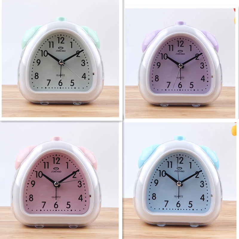Factory direct sales of transparent crystal dual-bell alarm clock, dual-tone version, night-luminous silent alarm clock, Snooze bed head alarm clock batch details Picture