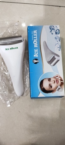 Stainless steel face massage roller
