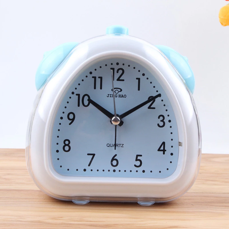Factory direct sales of transparent crystal dual-bell alarm clock, dual-tone version, night-luminous silent alarm clock, Snooze bed head alarm clock batch Item Picture