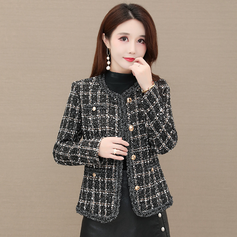 The thousand-bird checkered coat is a versatile and popular autumn outfit for women. It's a new Korean-style fashionable and elegant short top for petite women in 2020 Specification image