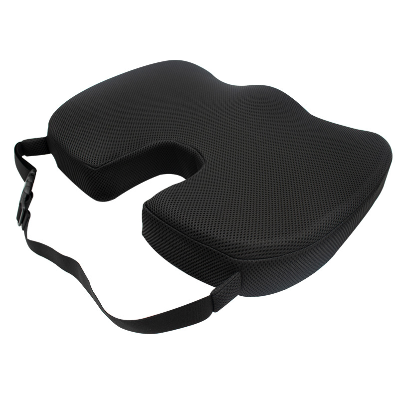 Office chair height-increasing, buttock rebound, lumbar support seat cushion, anti-slip and breathable buttock cushion, memory foam seat cushion straps details Picture
