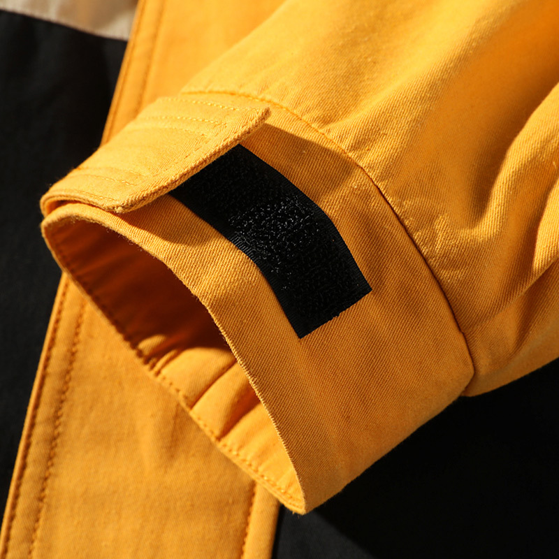 Urban men's wear: 2020 Spring/Autumn new Hong Kong-style ins stand-up collar loose jacket for men, color-blocked casual jacket for men details Picture