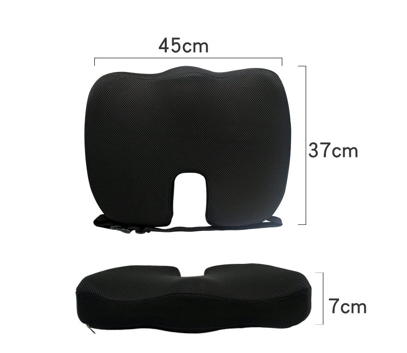 Office chair height-increasing, buttock rebound, lumbar support seat cushion, anti-slip and breathable buttock cushion, memory foam seat cushion straps Specification image