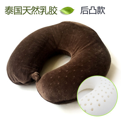 Thai natural latex U-shaped neck protection pillow, U-shaped cervical spine health care, airplane travel neck, midday nap prone sleeping pillow, U-pillow Specification image