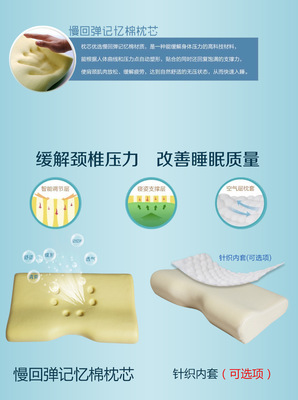 Factory wholesale butterfly-shaped memory pillows, processed neck-protecting slow-rebound space memory foam pillows, cervical health pillow core pillows Application Scenario
