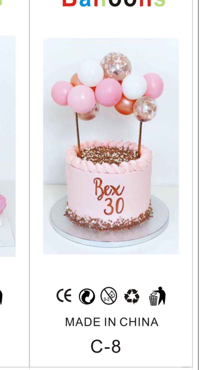 Fengshuo internet-famous sequined small balloon cake decoration Birthday Party Dessert Table Baking Plug-in Display