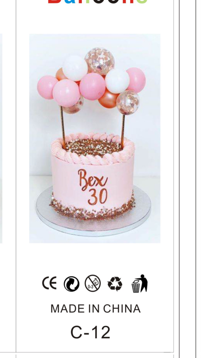 Fengshuo internet-famous sequined small balloon cake decoration Birthday Party Dessert Table Baking Plug-in Display Application Scenario