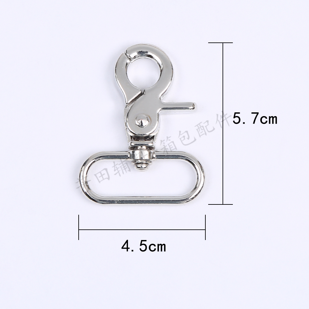 38 id clamp snap clamp gancho venta directa de fábrica aleación de zinc llavero accesorios de equipaje pet snap