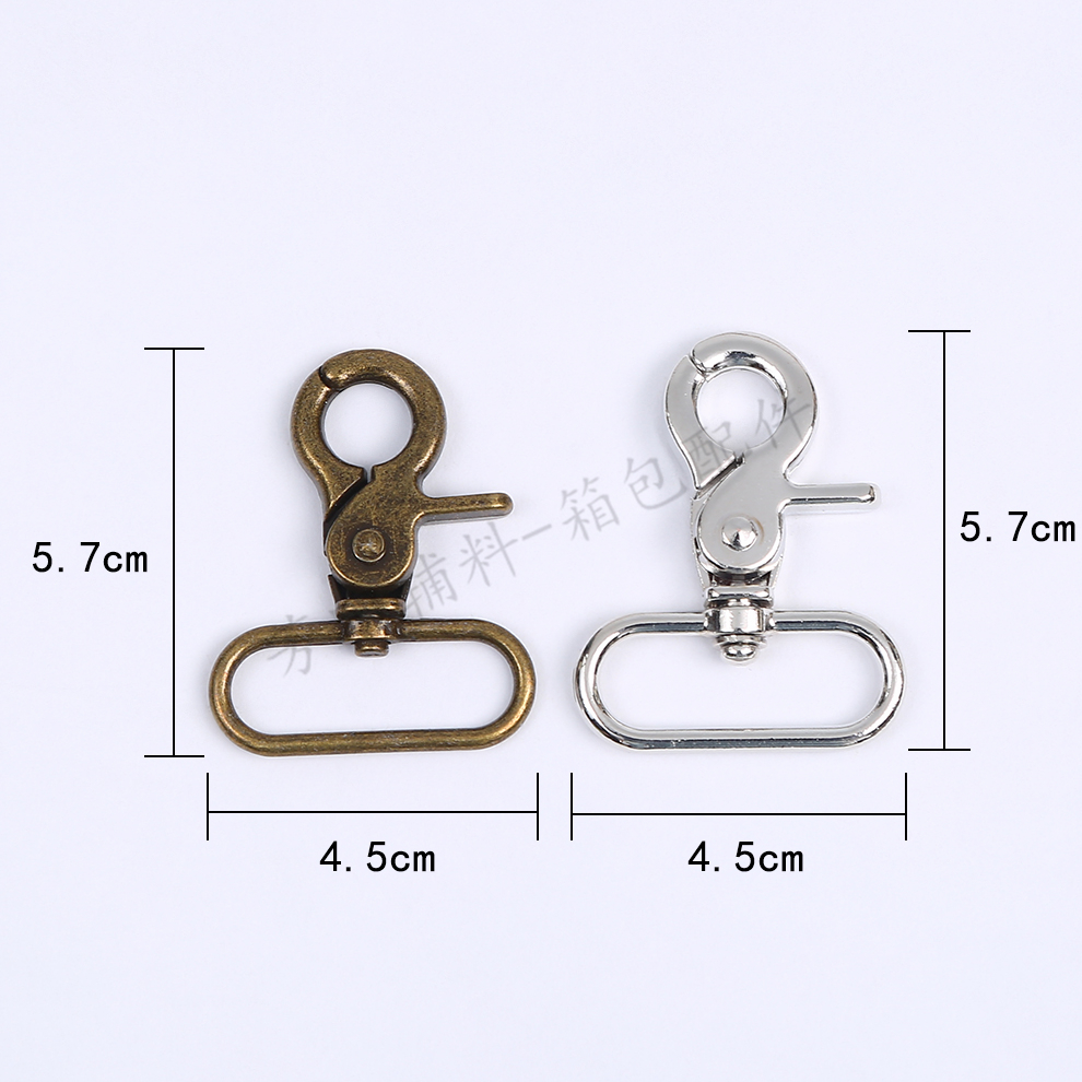 38 id clamp snap clamp gancho venta directa de fábrica aleación de zinc llavero accesorios de equipaje pet snap details Picture