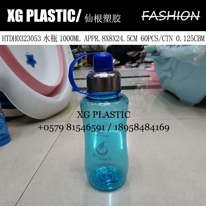 Water bottle 1000ML plastic large capacity outdoor sports kettle with scale fashion water bottle foreign trade hot water bottle