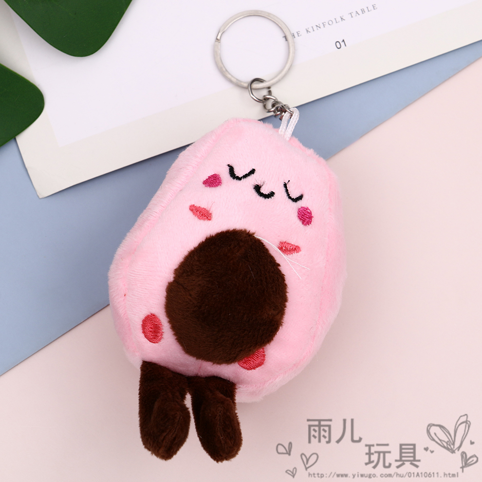 Korean Card Tong ins plush coin purse, cute and girlish avocado pendant coin purse, student coin case Application Scenario