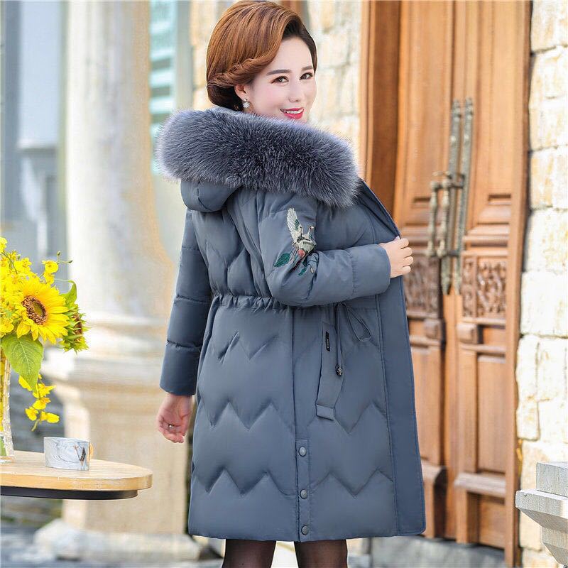 爆款中老年棉衣女装修身羽绒服中长款女式2020棉袄棉服外套新款潮