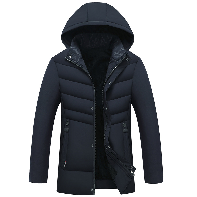 Wholesale of men's jackets with fleece and thickening, middle-aged men's cotton-padded clothes, winter cotton-padded jackets, and down cotton-padded clothes for middle-aged and elderly fathers Application Scenario